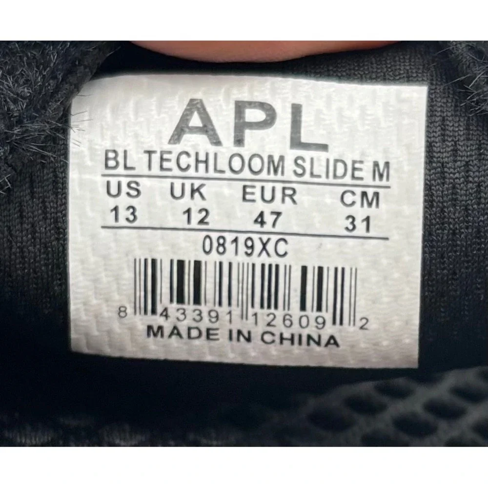APL Athletic Propulsion Labs TechLoom Slide Black Fuzzy Mens 13 0819XC